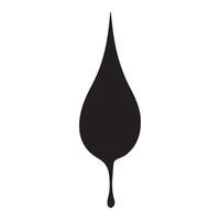 Paint drips black vector. Isolated on a white background design. vector