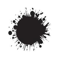 Brush circles round shape Stock black color design. vector