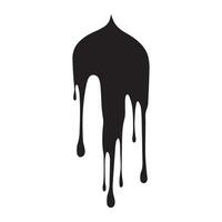 Paint drips black vector. Isolated on a white background design. vector