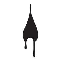 Paint drips black vector. Isolated on a white background design. vector