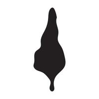 Paint drips black vector. Isolated on a white background design. vector