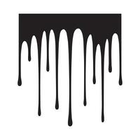 Paint drips black vector. Isolated on a white background design. vector