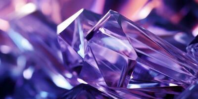 ai generado fascinante de cerca de un púrpura cristales ai generativo. foto