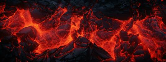 AI generated Vivid lava texture in eruption. AI generative. photo