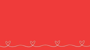 Abstract wavy line with simple heart background. vector