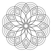 mandala colorante paginas - fácil mandala colorante página - sencillo mandala colorante página - colorante página vector