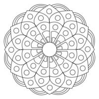 mandala coloring pages - easy mandala coloring page - simple mandala coloring page - coloring page vector