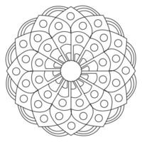 mandala colorante paginas - fácil mandala colorante página - sencillo mandala colorante página - colorante página vector