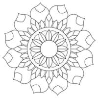 mandala coloring pages - easy mandala coloring page - simple mandala coloring page - coloring page vector