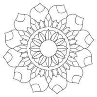 mandala coloring pages - easy mandala coloring page - simple mandala coloring page - coloring page vector