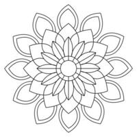 mandala coloring pages - easy mandala coloring page - simple mandala coloring page - coloring page vector