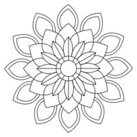 mandala coloring pages - easy mandala coloring page - simple mandala coloring page - coloring page vector