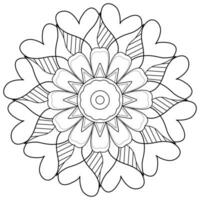 mandala coloring pages - easy mandala coloring page - simple mandala coloring page - coloring page vector