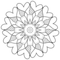 mandala coloring pages - easy mandala coloring page - simple mandala coloring page - coloring page vector