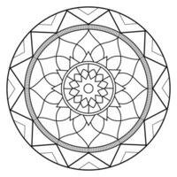 mandala colorante paginas - fácil mandala colorante página - sencillo mandala colorante página - colorante página vector