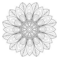 mandala colorante paginas - fácil mandala colorante página - sencillo mandala colorante página - colorante página vector