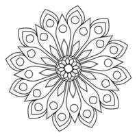 mandala coloring pages - easy mandala coloring page - simple mandala coloring page - coloring page vector