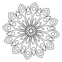 mandala coloring pages - easy mandala coloring page - simple mandala coloring page - coloring page vector