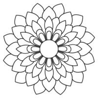 mandala coloring pages - easy mandala coloring page - simple mandala coloring page - coloring page vector