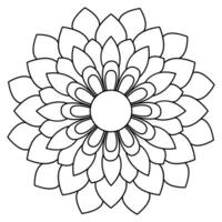 mandala coloring pages - easy mandala coloring page - simple mandala coloring page - coloring page vector