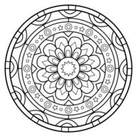 mandala coloring pages - easy mandala coloring page - simple mandala coloring page - coloring page vector