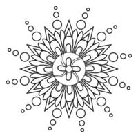 mandala coloring pages - easy mandala coloring page - simple mandala coloring page - coloring page vector