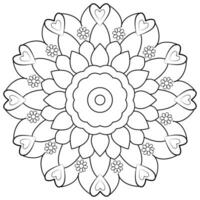 mandala coloring pages - easy mandala coloring page - simple mandala coloring page - coloring page vector