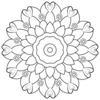 mandala coloring pages - easy mandala coloring page - simple mandala coloring page - coloring page vector