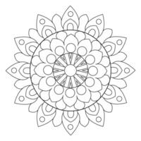 mandala colorante paginas - fácil mandala colorante página - sencillo mandala colorante página - colorante página vector