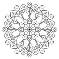 mandala coloring pages - easy mandala coloring page - simple mandala coloring page - coloring page vector
