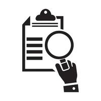 data analysis and audit icon vector