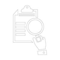 data analysis and audit icon vector