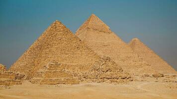 A beautiful picture of the pyramids in Giza, Egypt photo