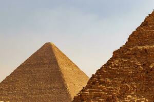 A beautiful picture of the pyramids in Giza, Egypt photo