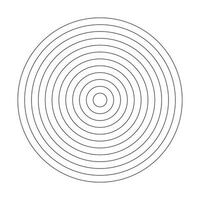 Wheel of life or habits tracker template. Polar grid of 11 concentric circles. Circle diagram divided on segments. Simple blank polar graph paper. Vector illustration.