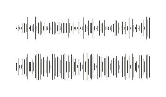 Set of voice message template. Equalizer symbols. Audio chat speech sound wave icons. Elements for mobile messenger, podcast online radio interface, music player or app. Waveform patterns. Eps. vector