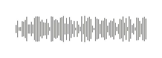 Voice message template. Audio chat speech sound wave icon. Equalizer symbol. Element for mobile messenger, podcast online radio interface, music player or app. Waveform pattern. Vector illustration.