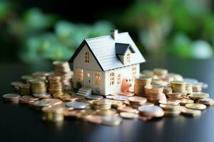 AI generated Financial strategy Saving money for a home purchase, house investment photo