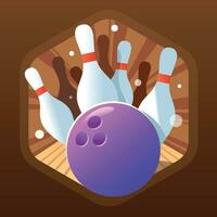 Illustration of a game of bowling. Illustration of entertainment icon vector