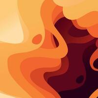 Abstract orange layered deep background vector