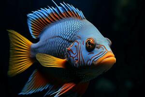 AI generated Elegance captured a portrait showcasing the beauty of a fish photo