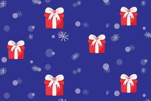 Winter pattern with gifts. Flat vector pattern with transparent background, you can choose any color background