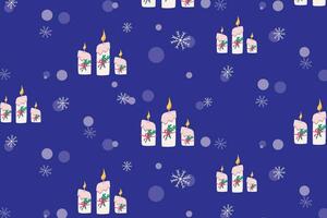 Vector candle christmas pattern