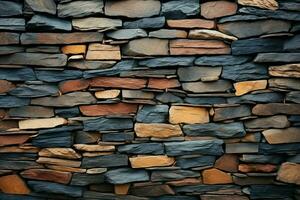 AI generated Aesthetic richness Vibrant patterns and textures embellish the stone walls photo