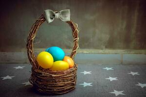 Easter Eggs in the Basket photo