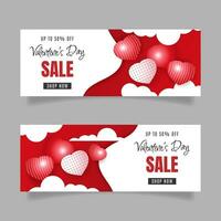 Valentines day store discount promotion with white space. - Vector. vector