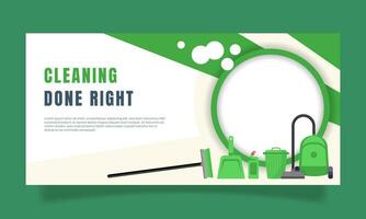Cleaning service horizontal banner. - Vector. vector
