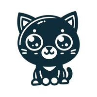 Free vector cute cat sitting cartoon vector icon illustration