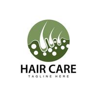 Hair care logo design simple hair skin care silhouette illustration vector template