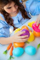 Little girl celebrating Easter photo